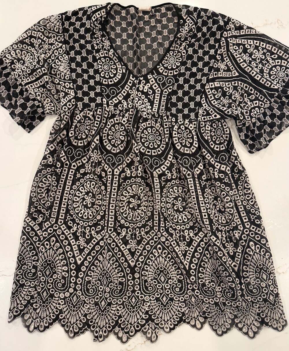 Akemi + Kin Brooke Eyelet Embroidered Swing Dress
